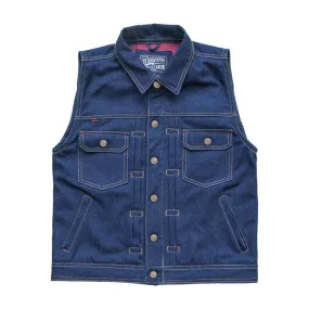 13 And A Half Magazine Rain Splitter Denim Vest