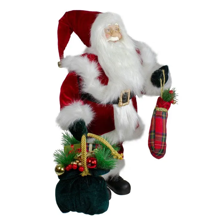 18" Standing Santa Christmas Figurine with Presents