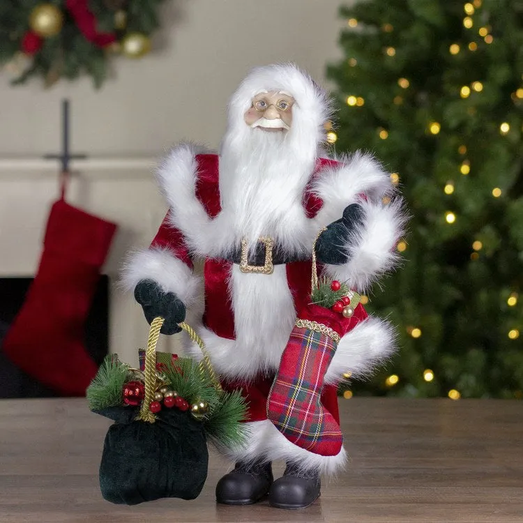 18" Standing Santa Christmas Figurine with Presents