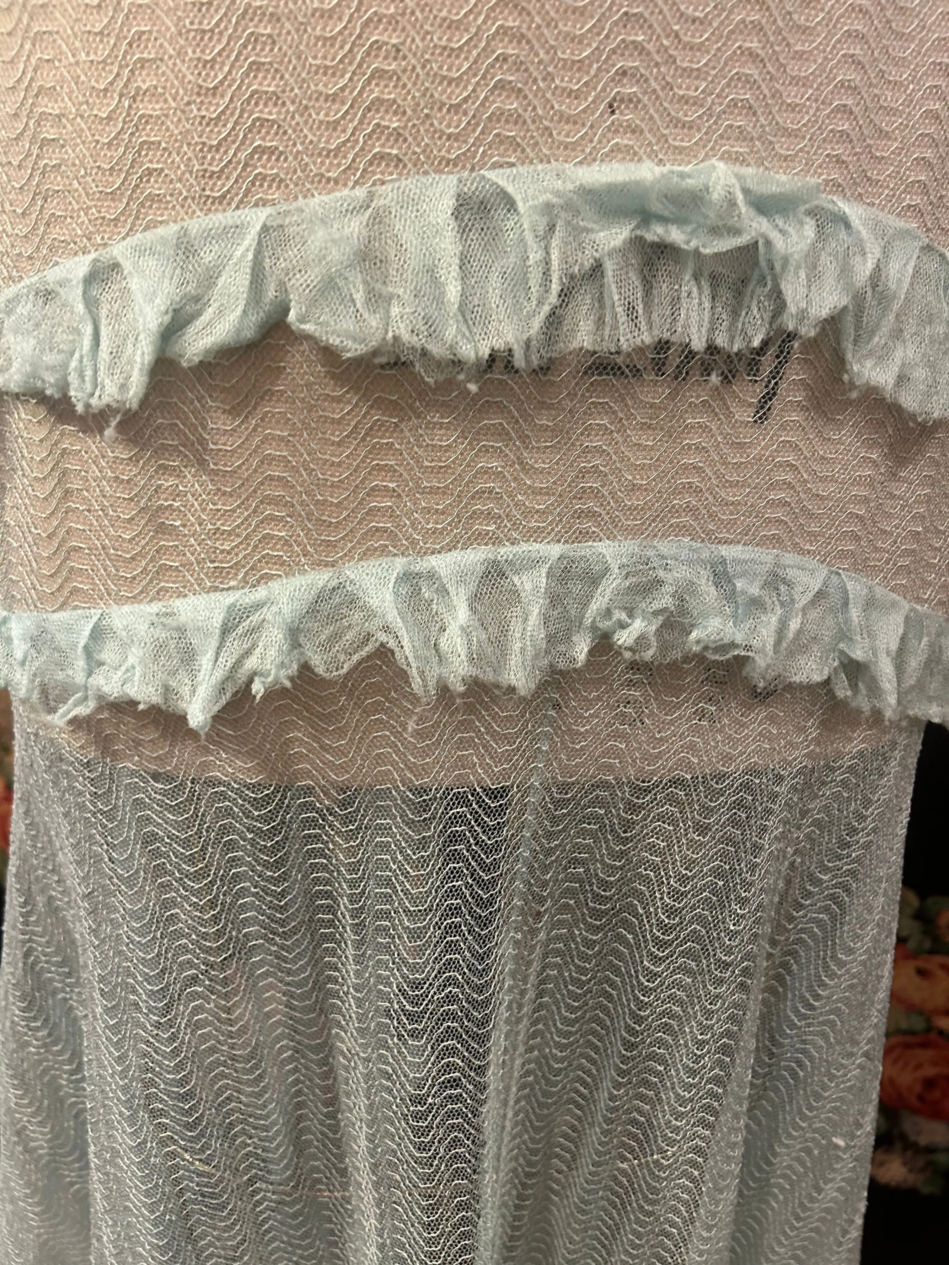 1930s sky blue woven 1930s dress