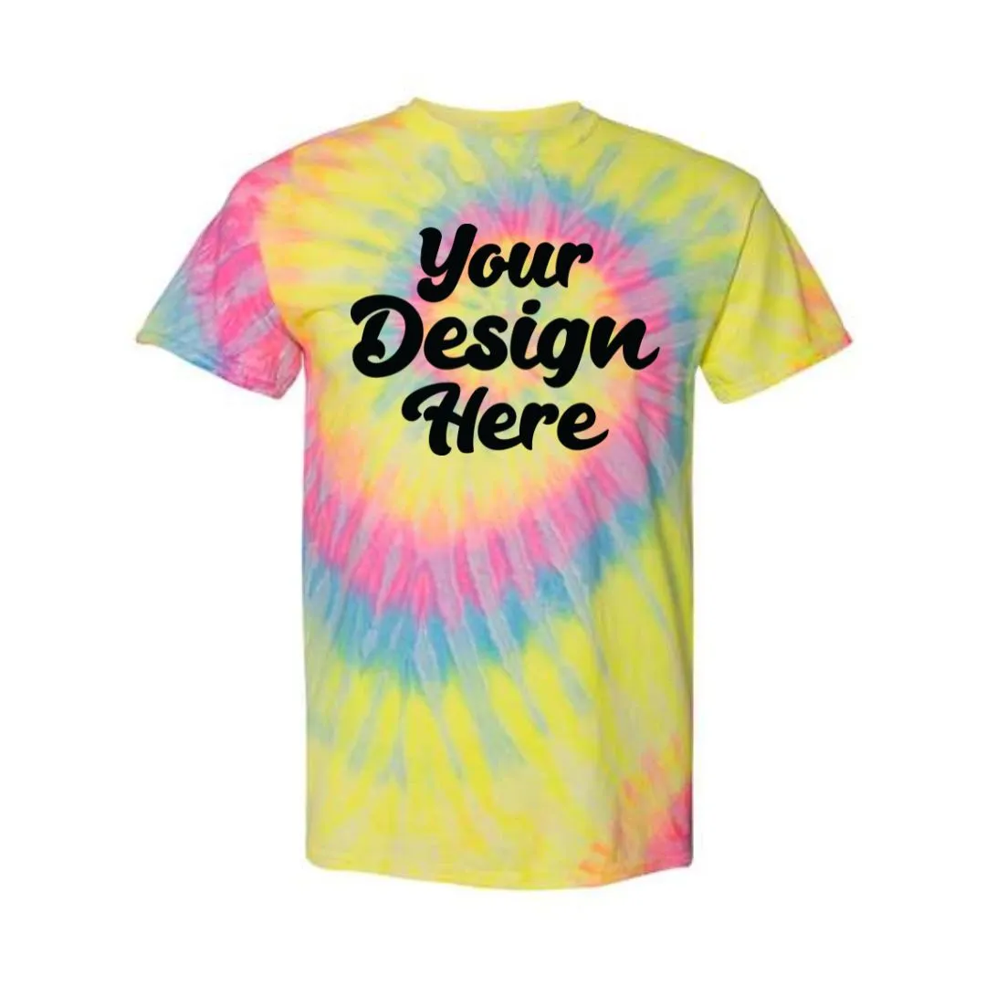 200MS | Unisex Multi-Color Spiral Tie-Dyed T-Shirt