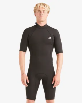 2/2mm Absolute Short Sleeve Back Zip Springsuit - Black