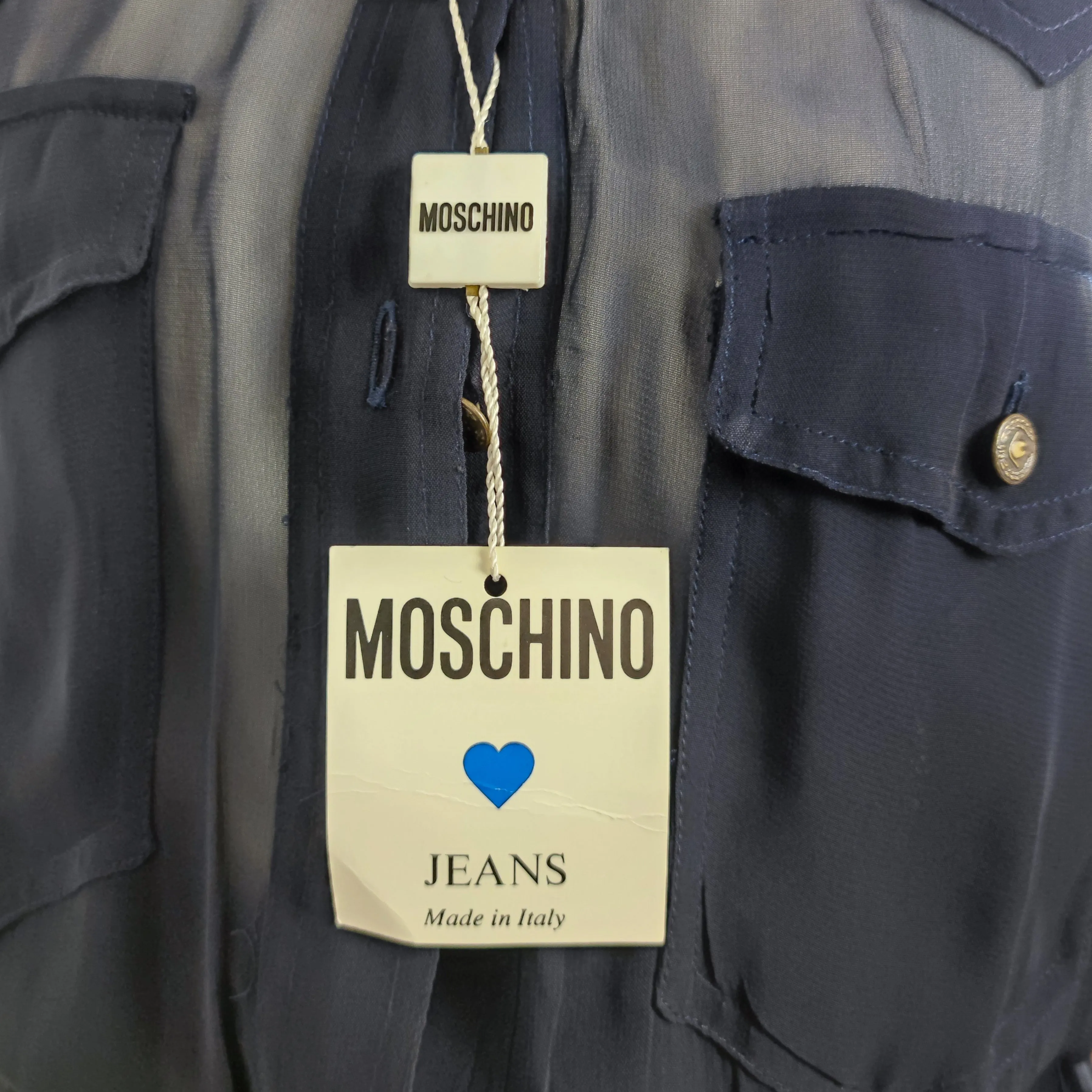 abito Moschino blu e denim