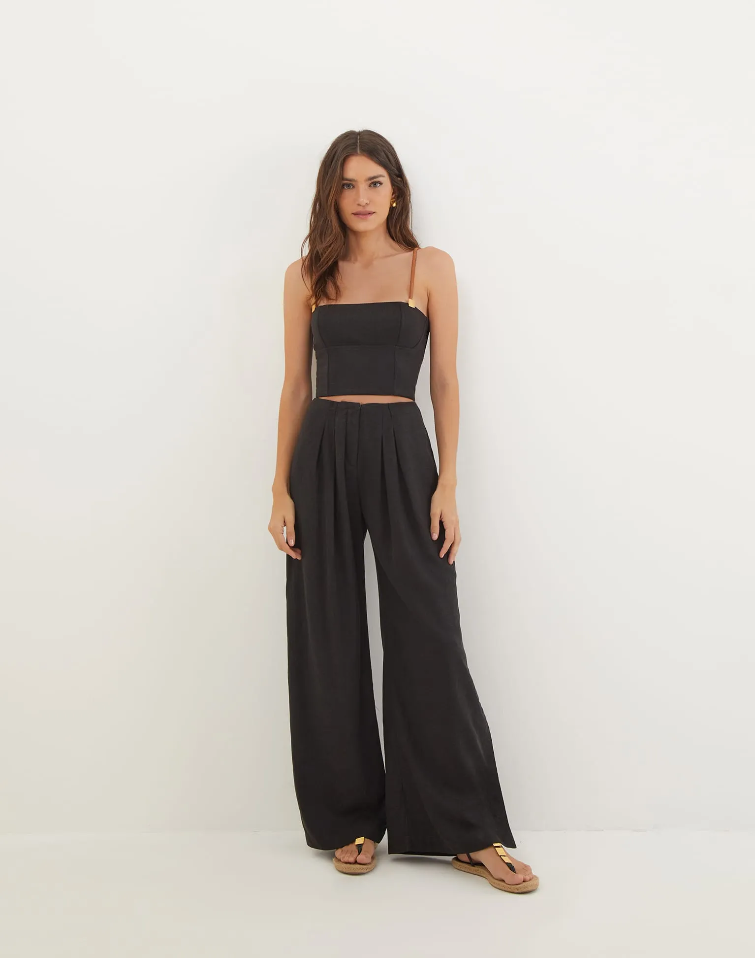 Alessia Wide Pants - Black