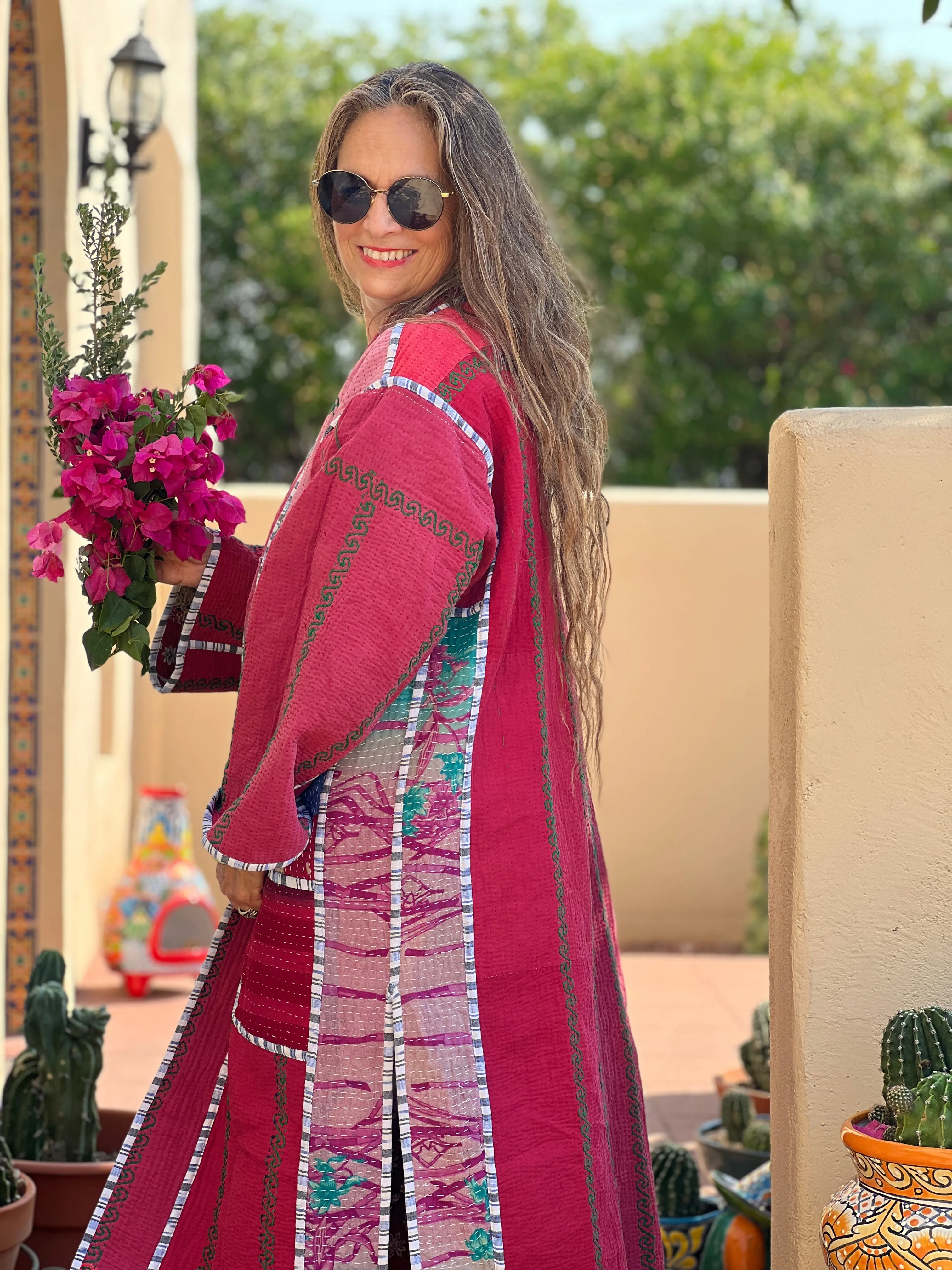 Amajar Vintage Quilted Kantha Coat ONE OF KIND