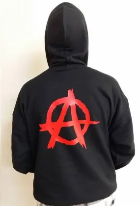 Anarchy Symbol Red Art Hoodie