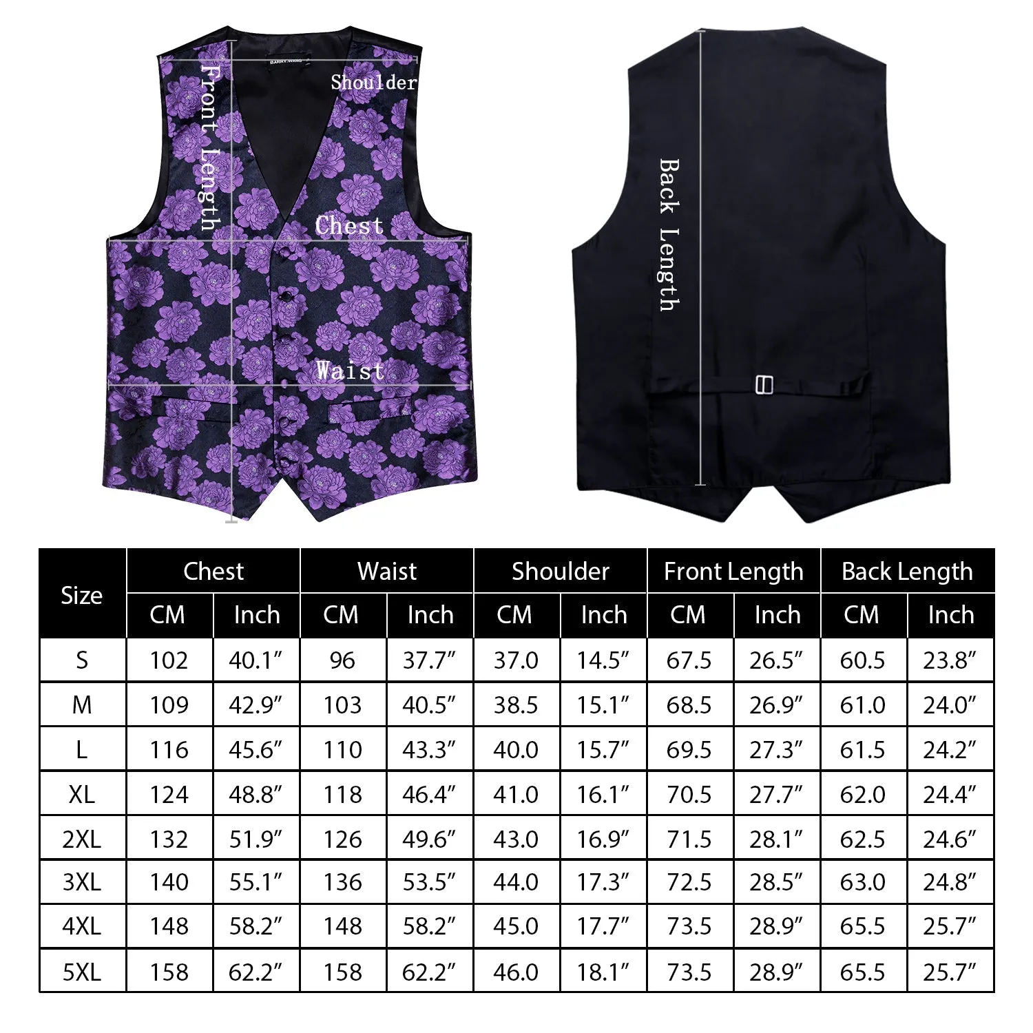 Baby Purple Solid Satin Men's V-Neck Business Vest