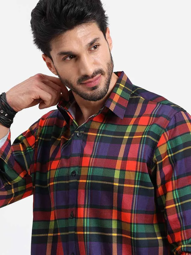 Bold Checks Printed Full Sleeve Shirt