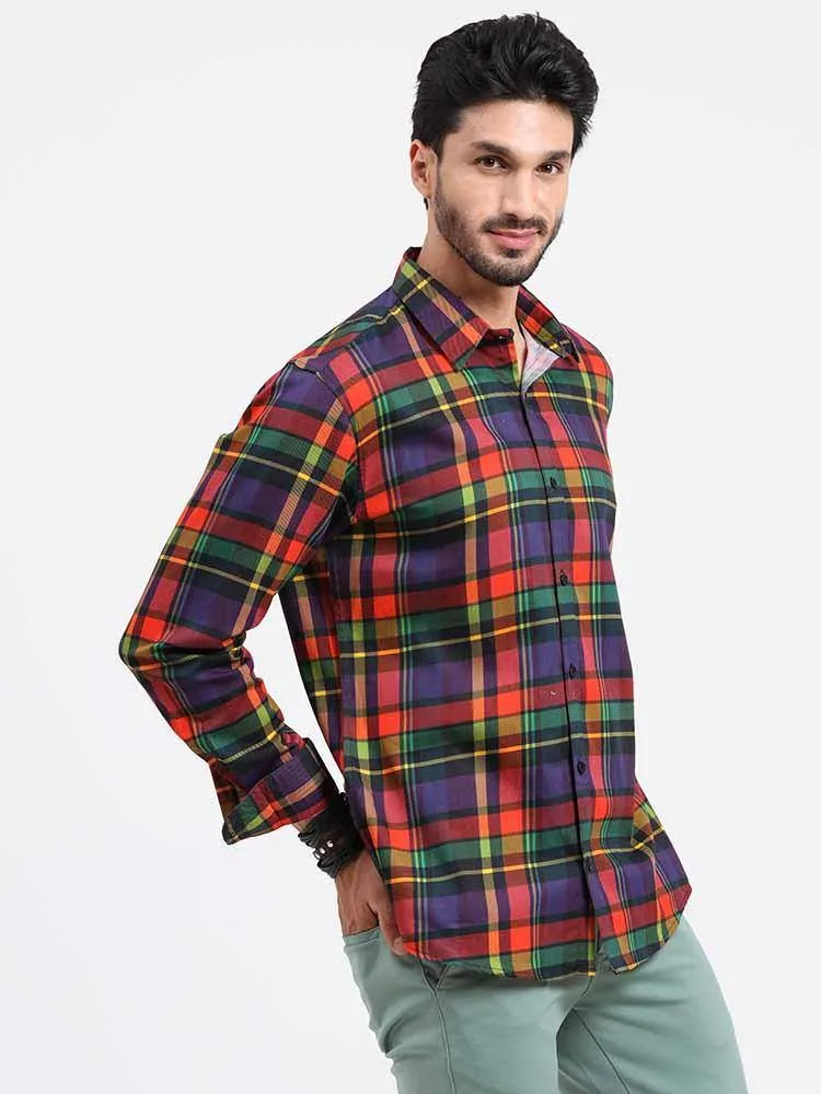 Bold Checks Printed Full Sleeve Shirt