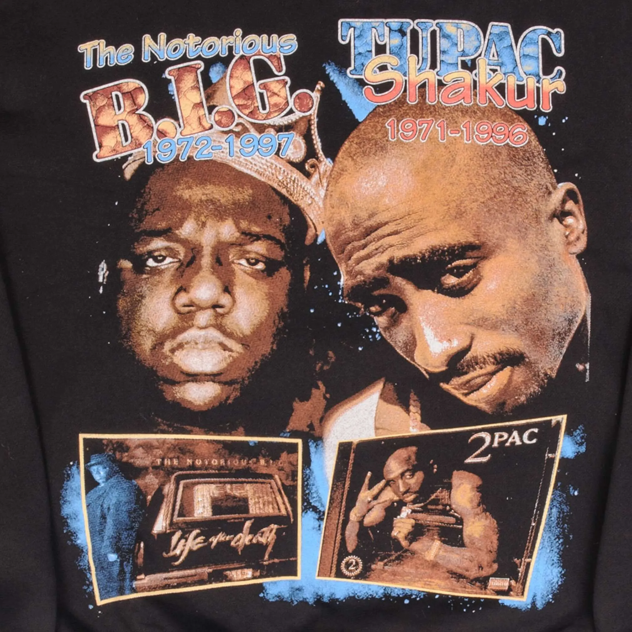 BOOTLEG NOTORIOUS BIG 1972- 1997 TUPAC 1971-1996 SWEATSHIRT SIZE MEDIUM