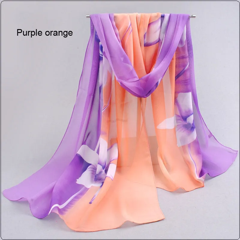 Brand new woman scarf long arab hijab print silk chiffon scarves fashion shawl 160cm*50cm