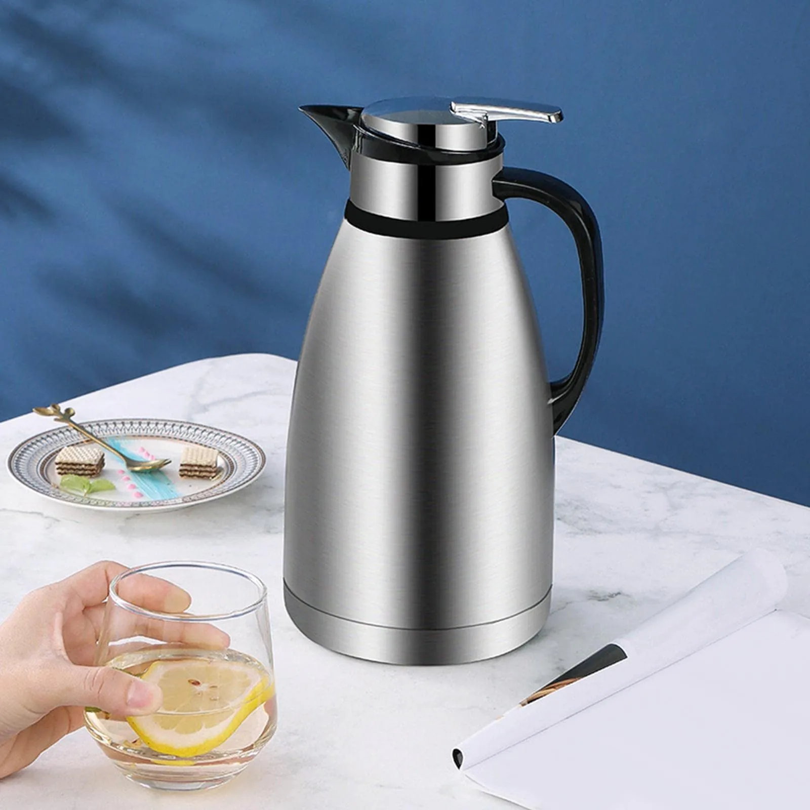 CALANDIS Vacuum Insulation Thermos Durable Stainless Steel for Tea Office Conference 3L