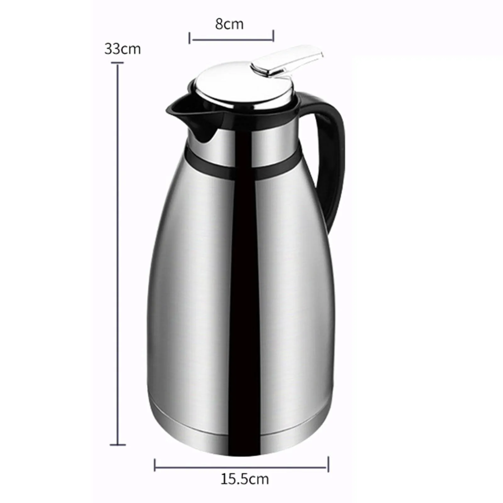 CALANDIS Vacuum Insulation Thermos Durable Stainless Steel for Tea Office Conference 3L