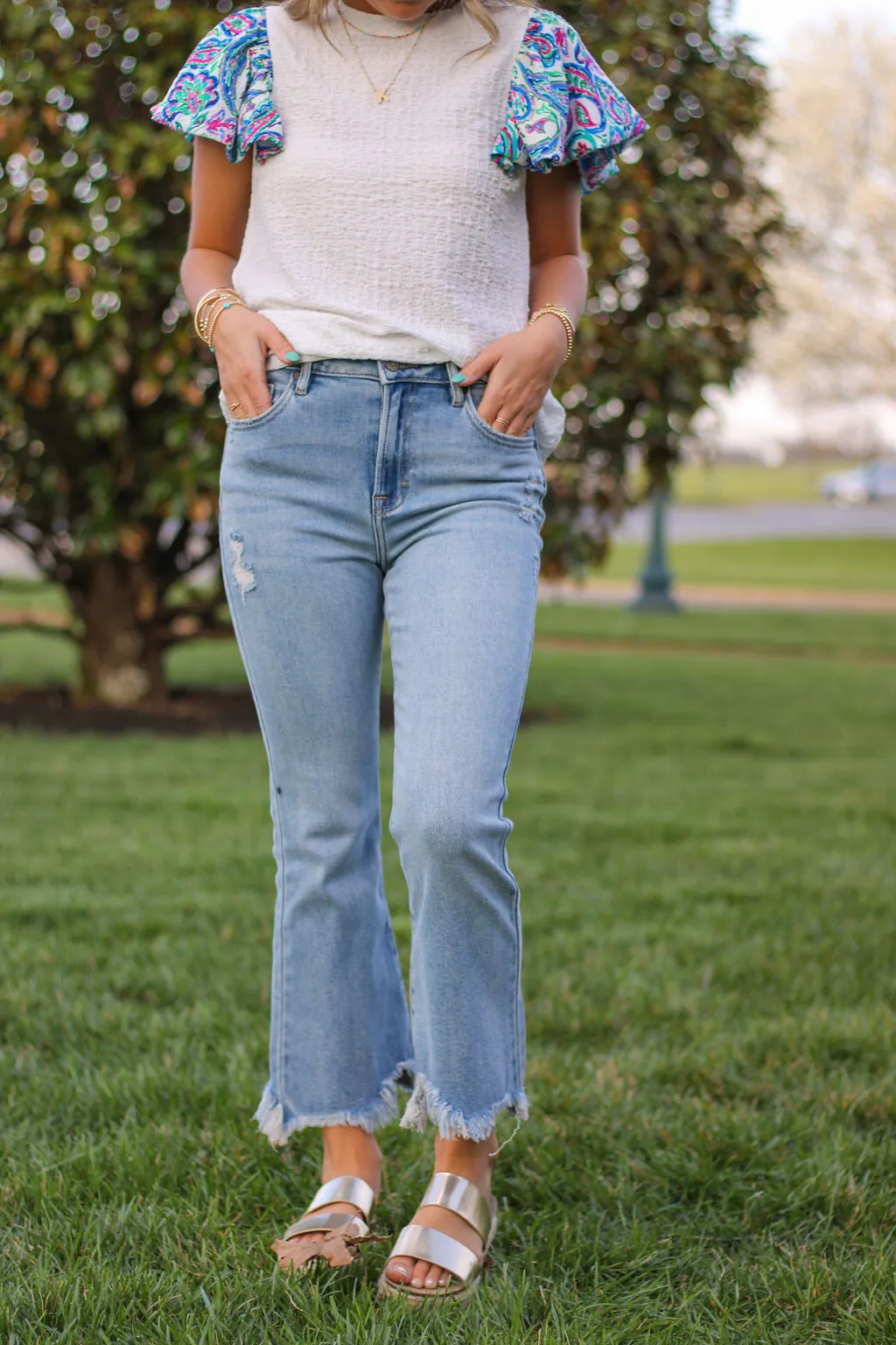 Callie Crop Flare Jeans