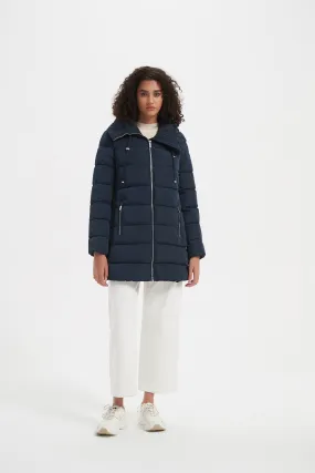 Cinch Waist Puffer Jacket & Coat with hood