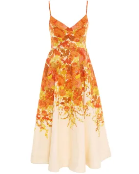 Citrus Ikat Floral High Tide Picnic Dress