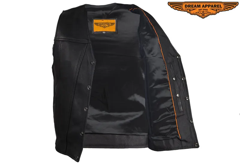 Classic Motorcycle Club Vest with Gun Pockets