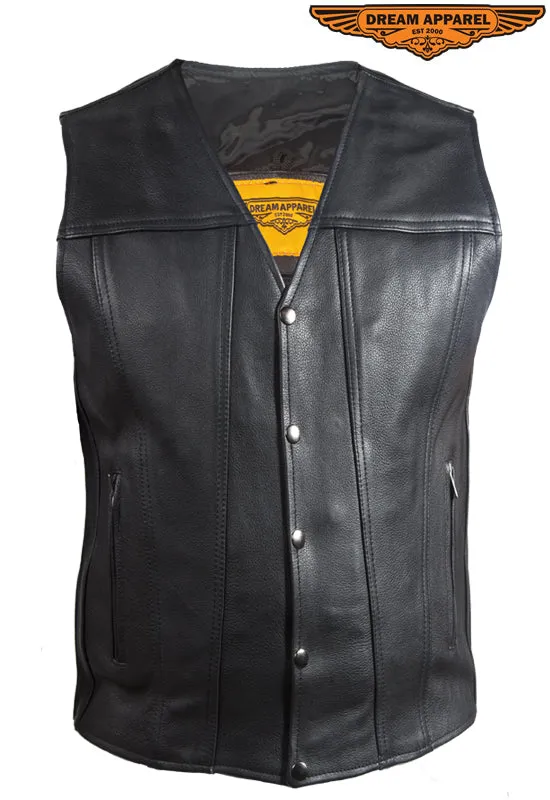 Classic Motorcycle Club Vest with Gun Pockets