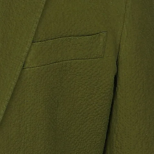 Cocktail Olive Seersucker Sport Coat