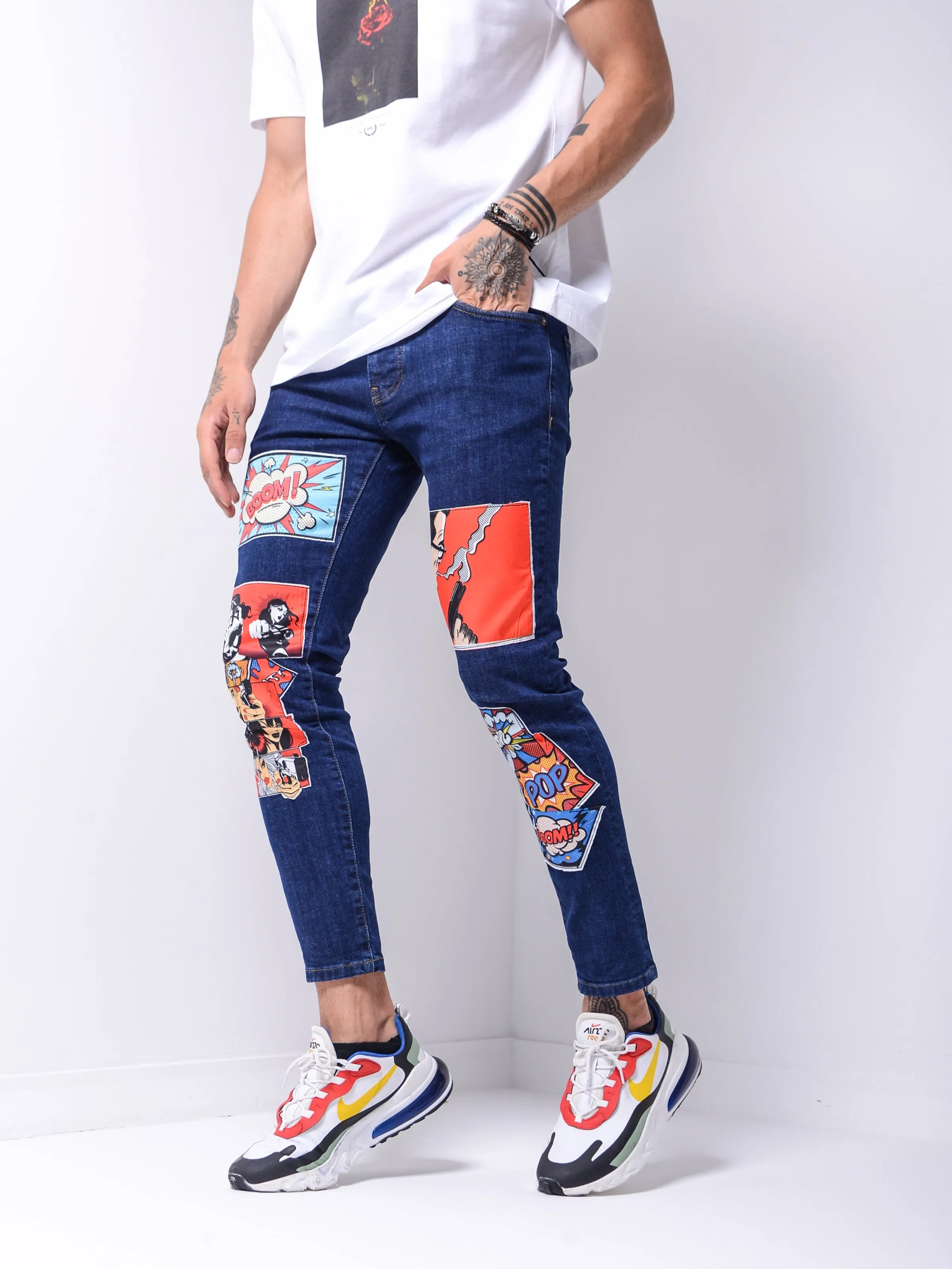 Comic Books Jeans - Navy