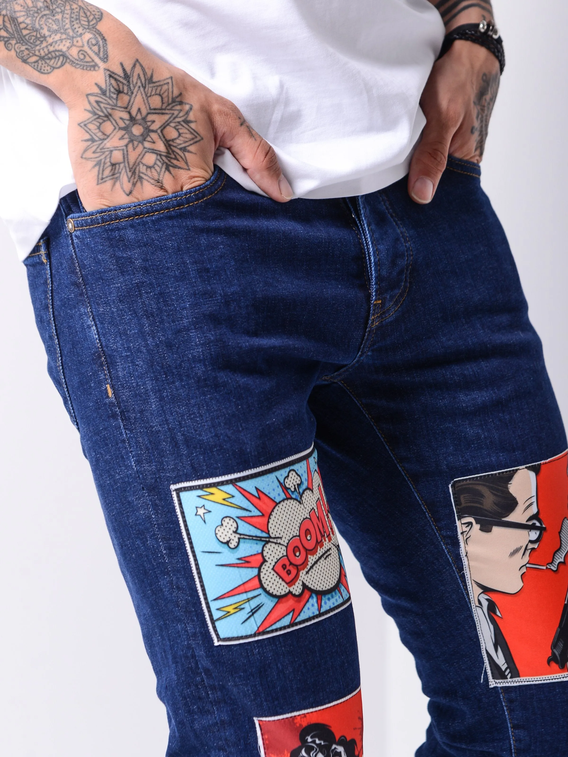 Comic Books Jeans - Navy