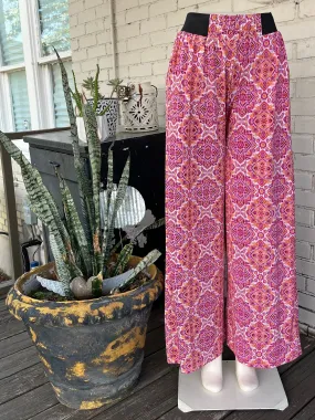 Cranberry & Orange  Palazzo Pants