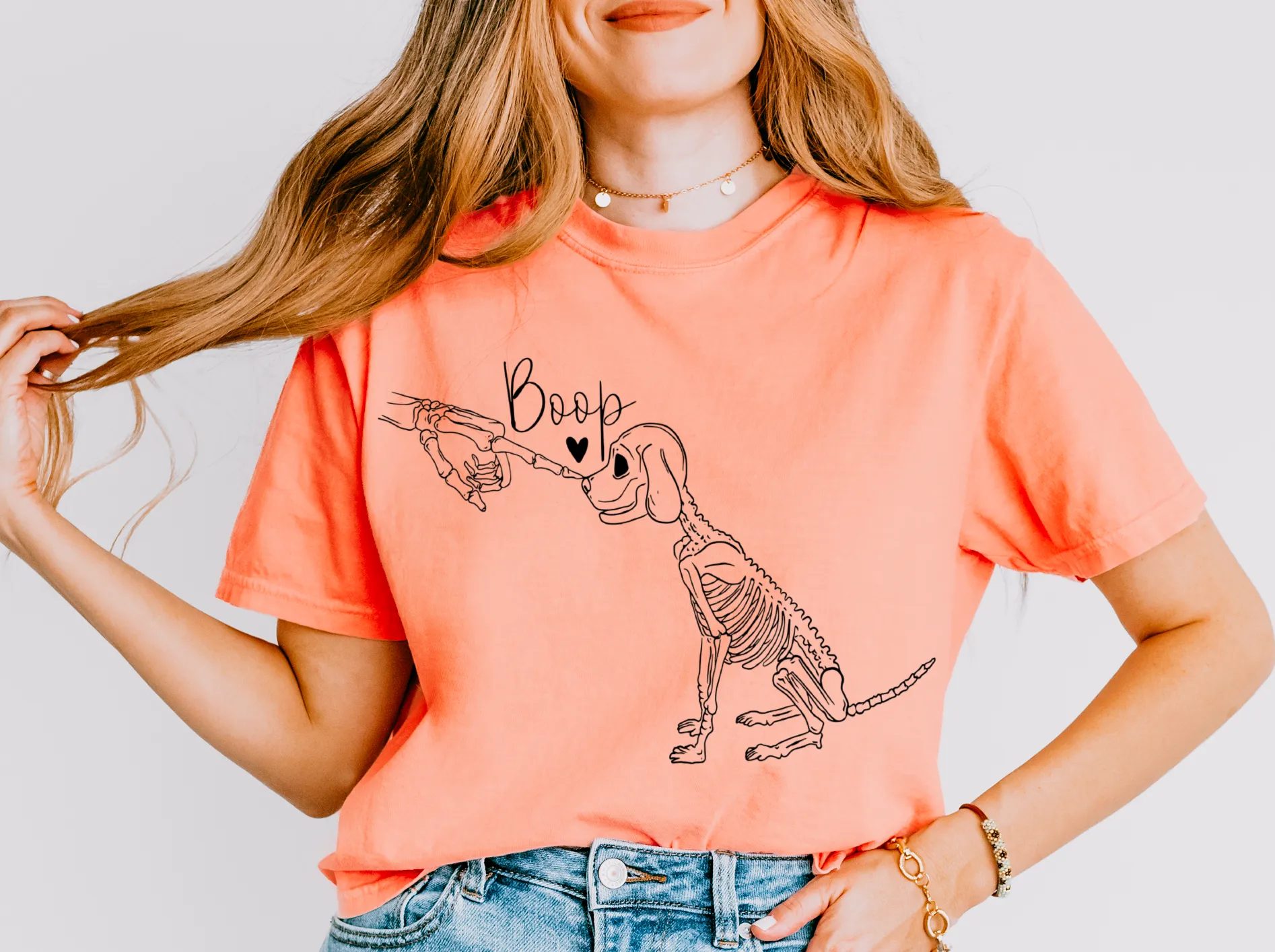 Cropped Comfort Colors Boop Skellie Tee