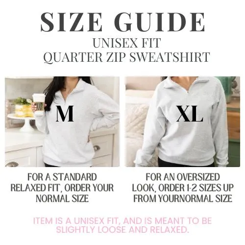 Custom Quarter Zip Sweatshirt | Custom Pullover Sweatshirt for Women