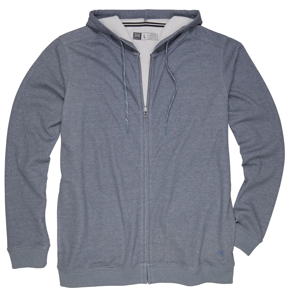 'Dakota Grizzly' Men's Rory Full Zip Hoodie - Storm