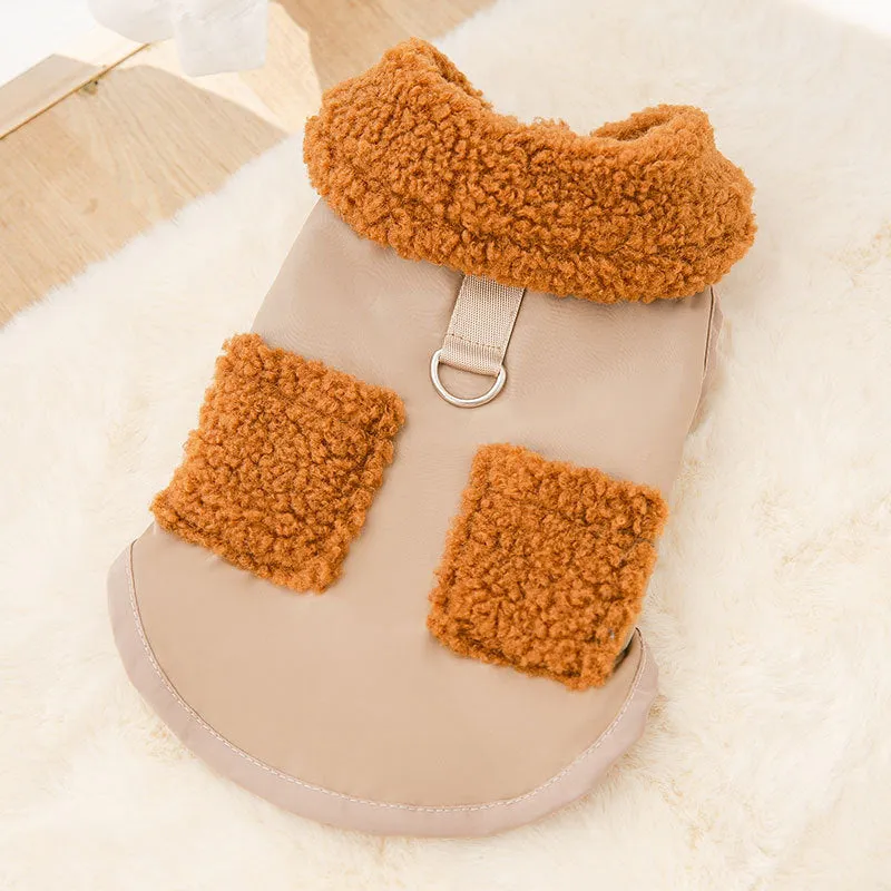 Dog Puppy Clothes Korean Style Coffee Cap Sweater Fit Small Dog Pet Cat Autumn &Winter Pet Cute Costume Dog Cloth Coat