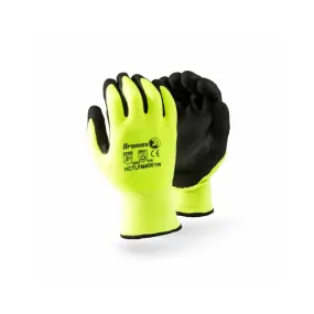 DROMEX HI-VIZ THERMAL GLOVES  SEAMLESS WINTER SIZE 8(120)