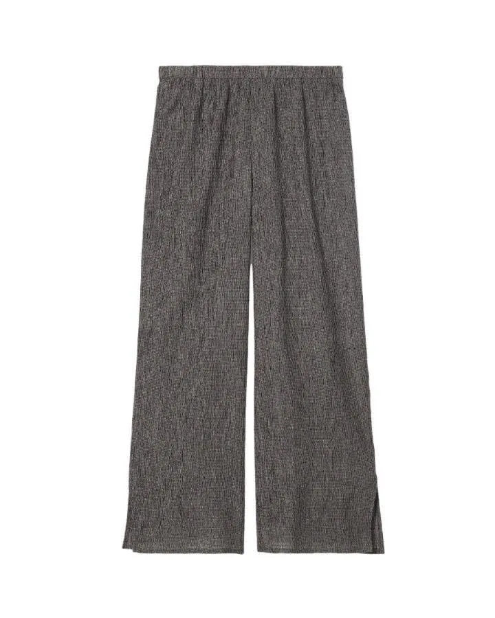 Eileen Fisher Plisse Wide Leg Ankle Pant