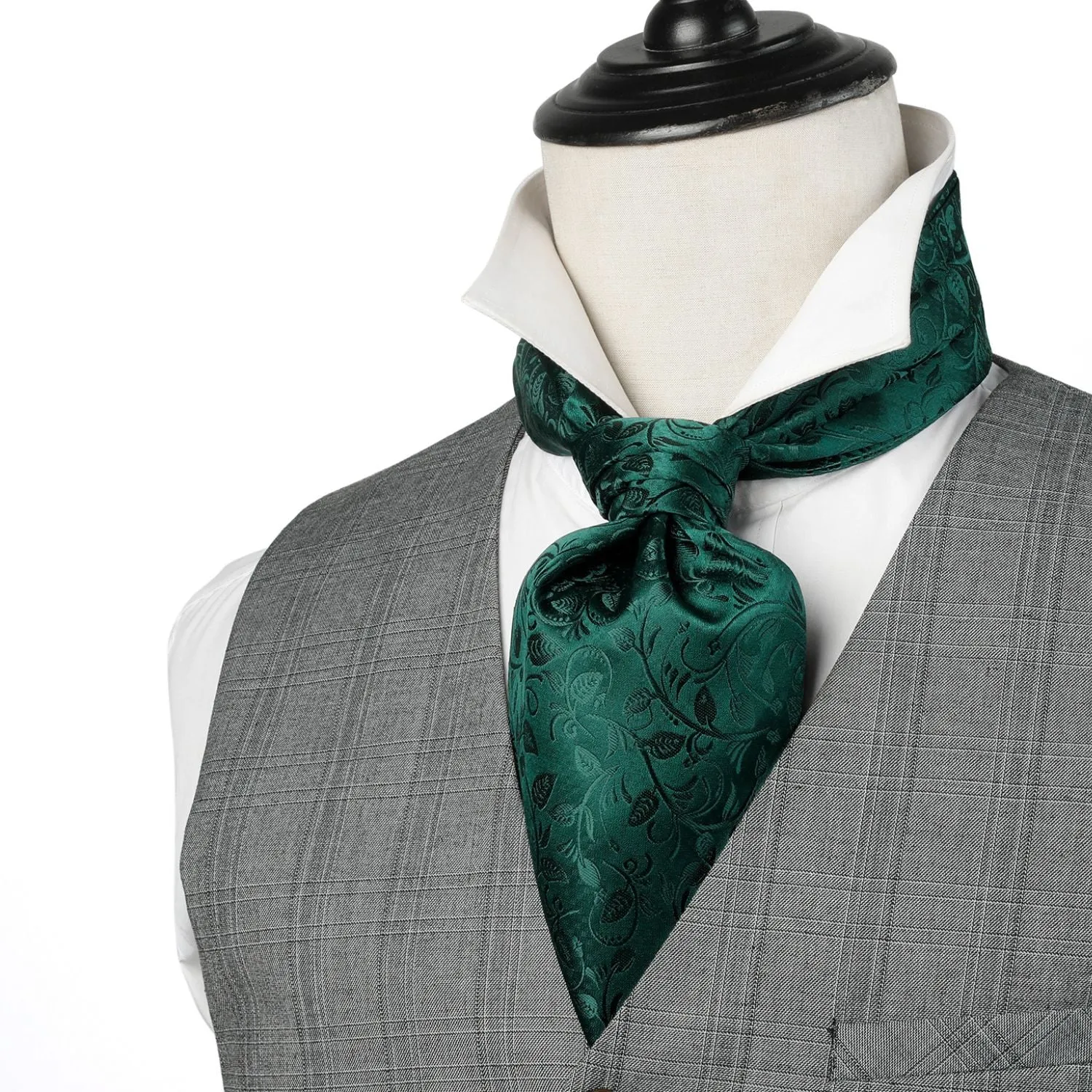 Floral Ascot Handkerchief Set - A-02 GREEN