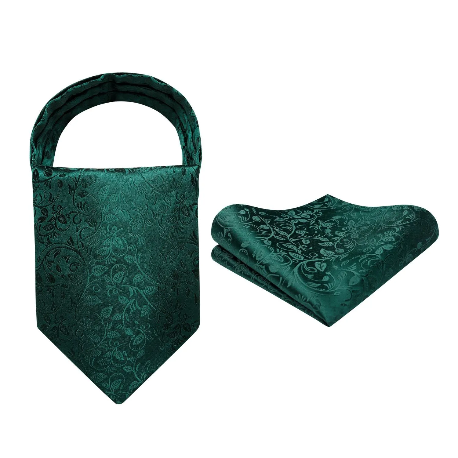 Floral Ascot Handkerchief Set - A-02 GREEN