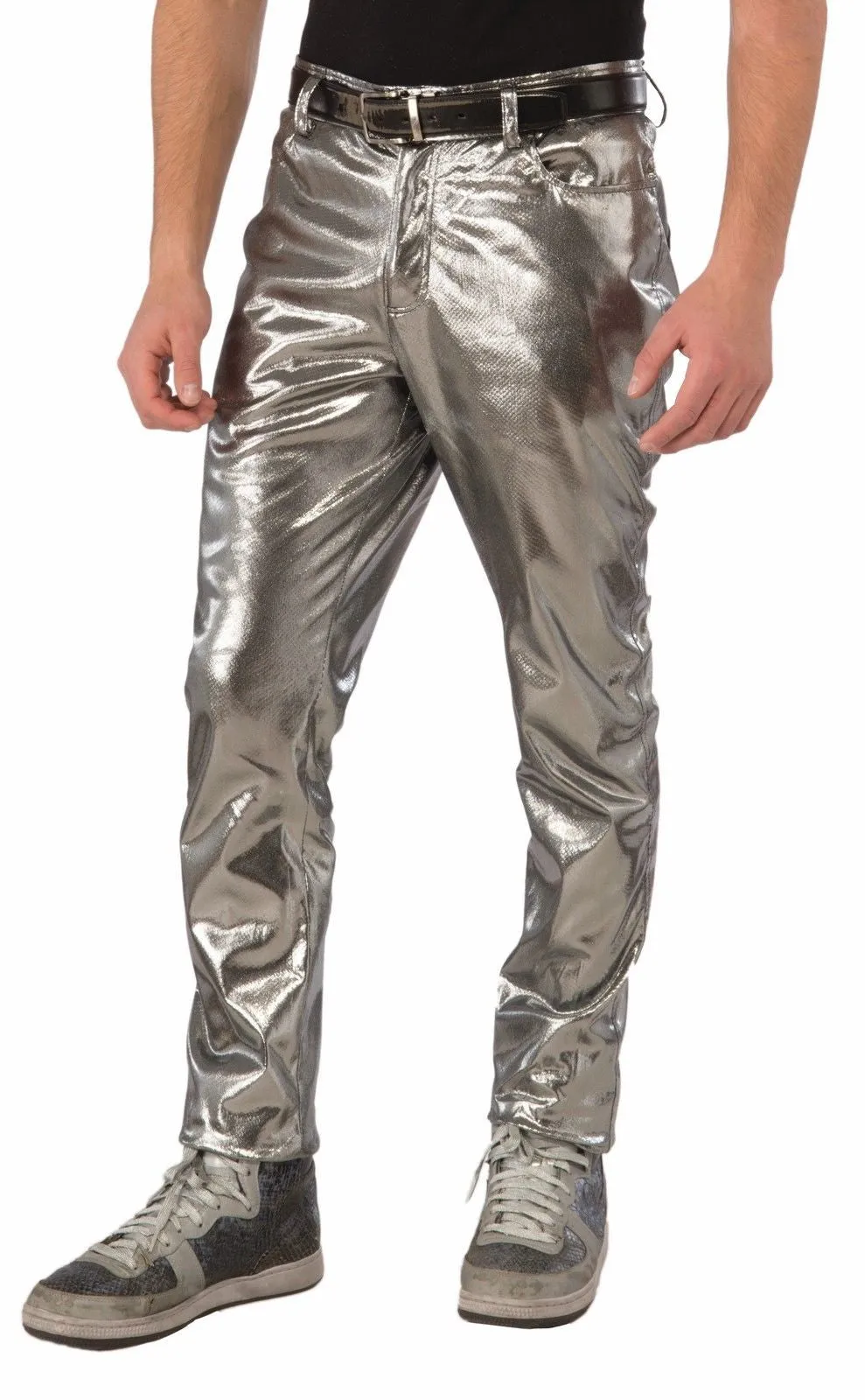 Futuristic Mens Pants Silver Standard