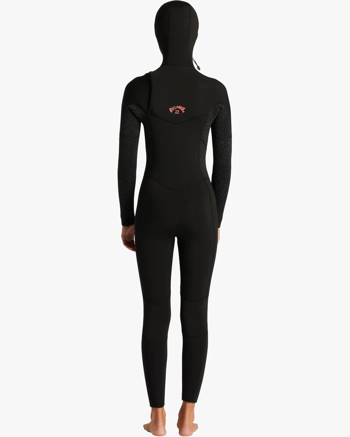 Girls 5/4mmn Synergy Hooded Chest Zip Wetsuit - Wild Black