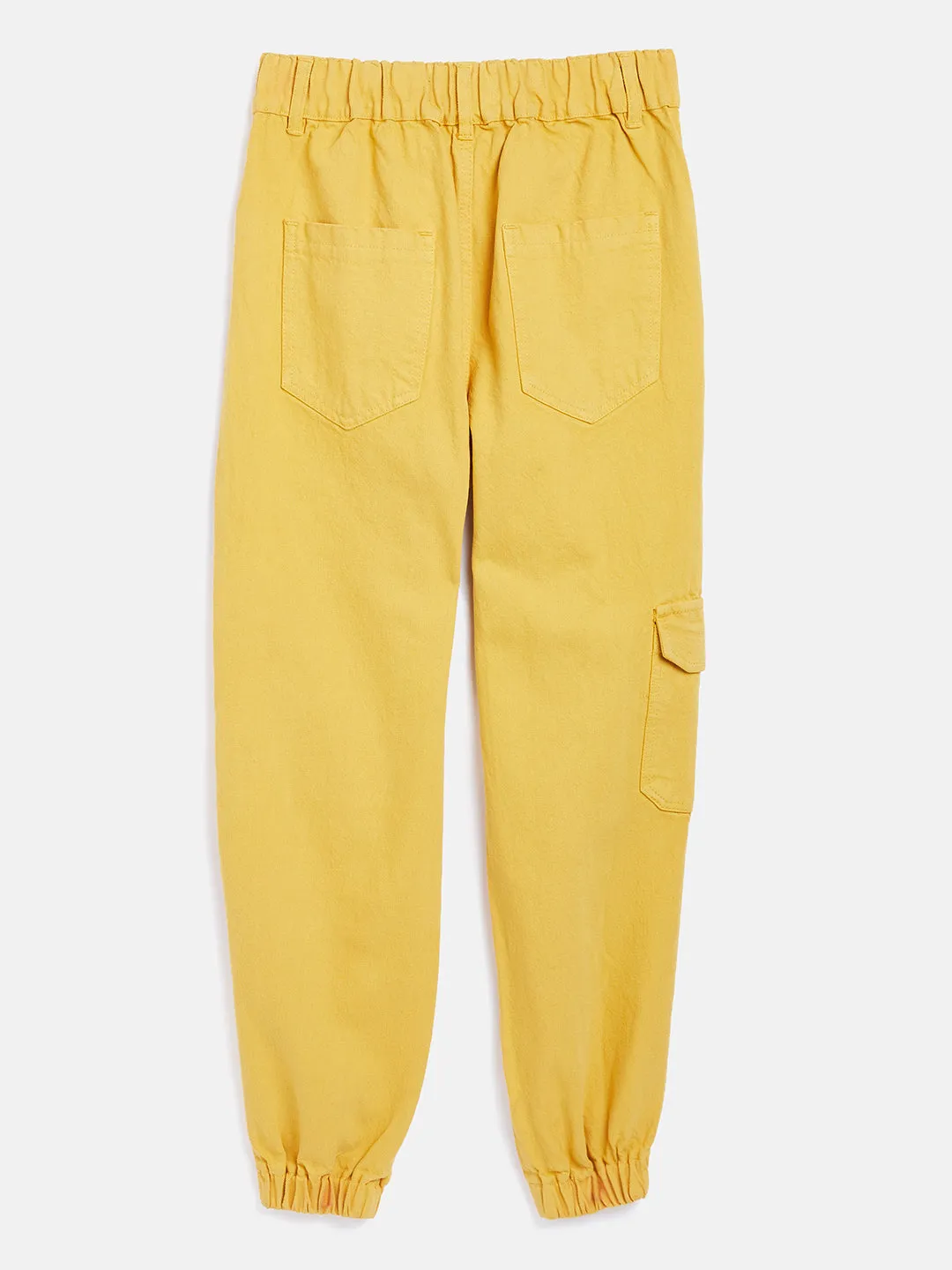 Girls Mustard Denim Jogger Jeans