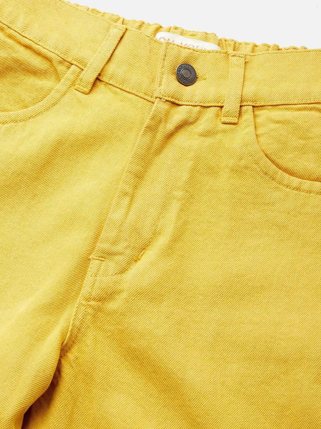 Girls Mustard Denim Jogger Jeans