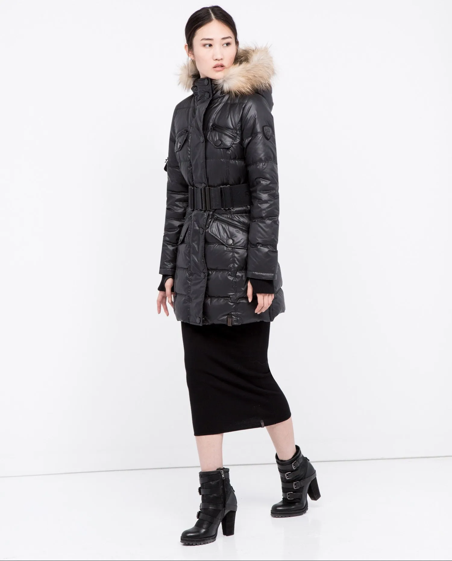 Gloria Puffer Coat With Fur Trim