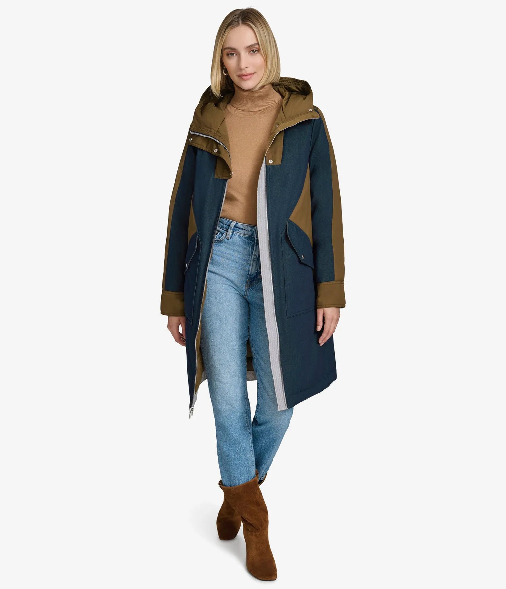 Hayler Colored Denim Long Coat