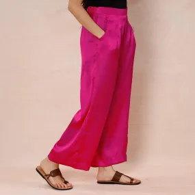 Hot Pink - Pure Modal Silk Plain Palazzo