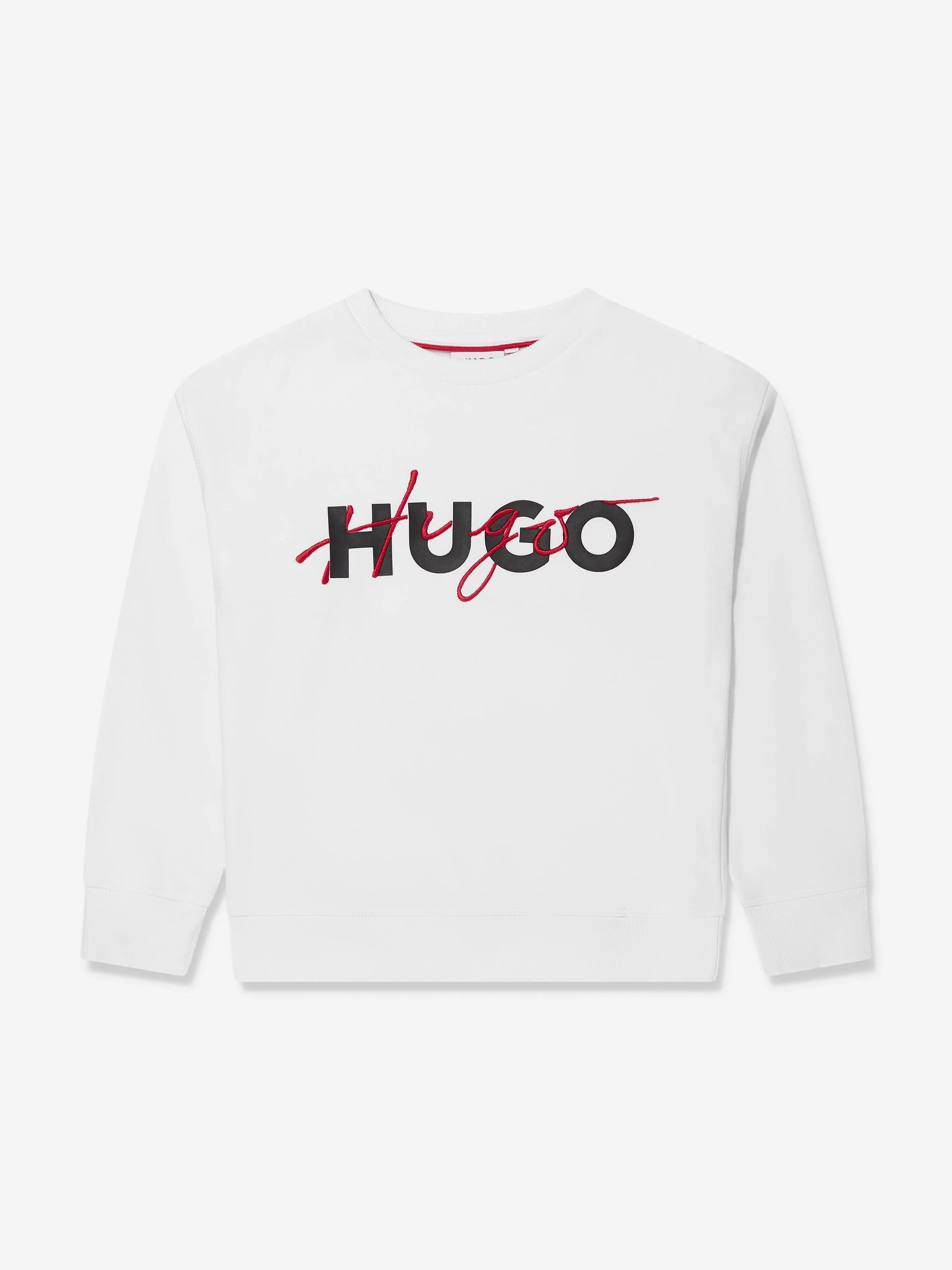 Hugo Boys Logo Sweatshirt in White