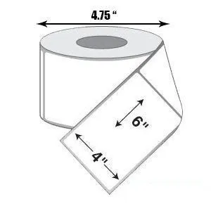 iMBAPrice 10 Rolls of 450 Label 4x6 Thermal Shipping Labels Perfect for 1" CORE Thermal Laser Printers