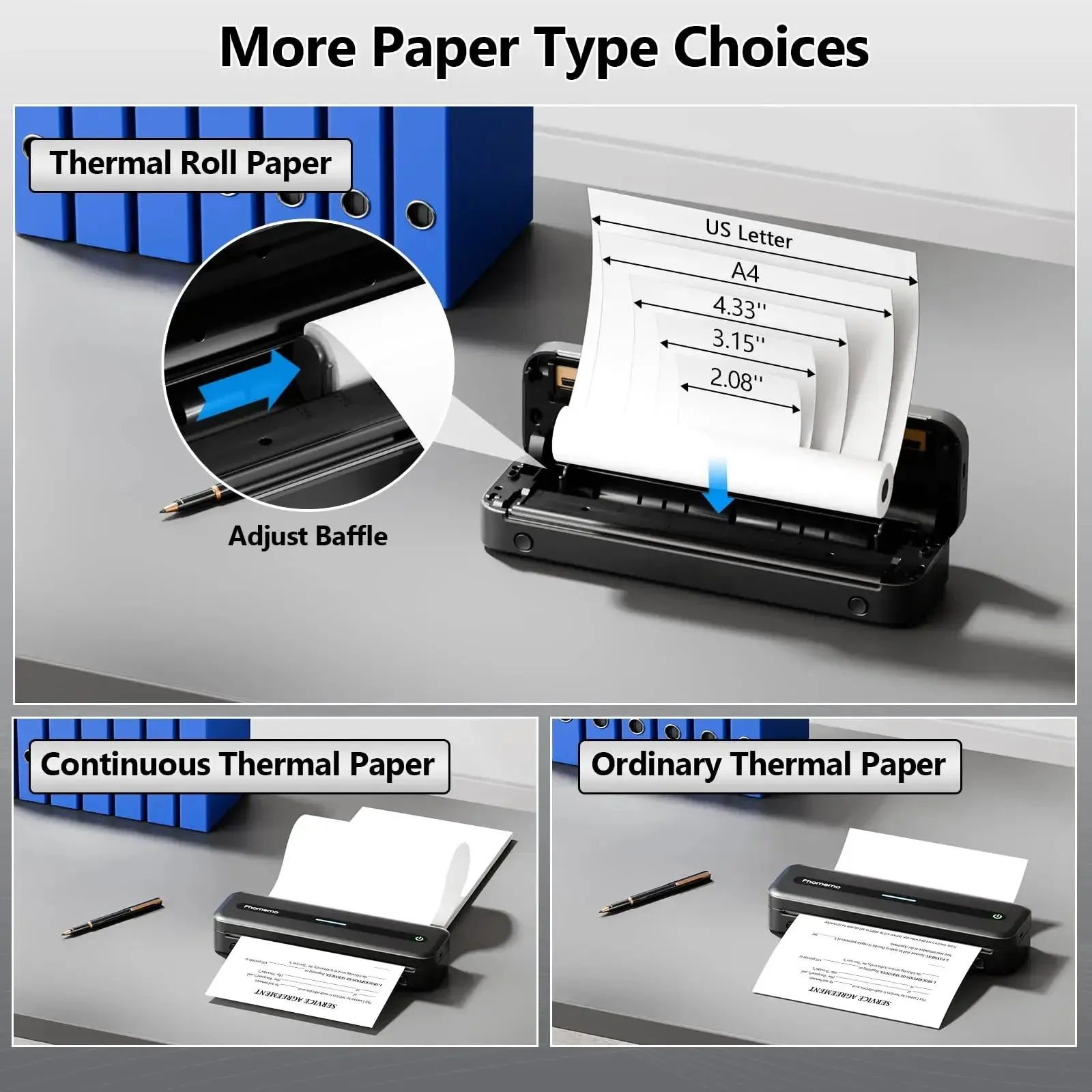 Inkless M832 Portable Wireless Bluetooth Thermal Printer