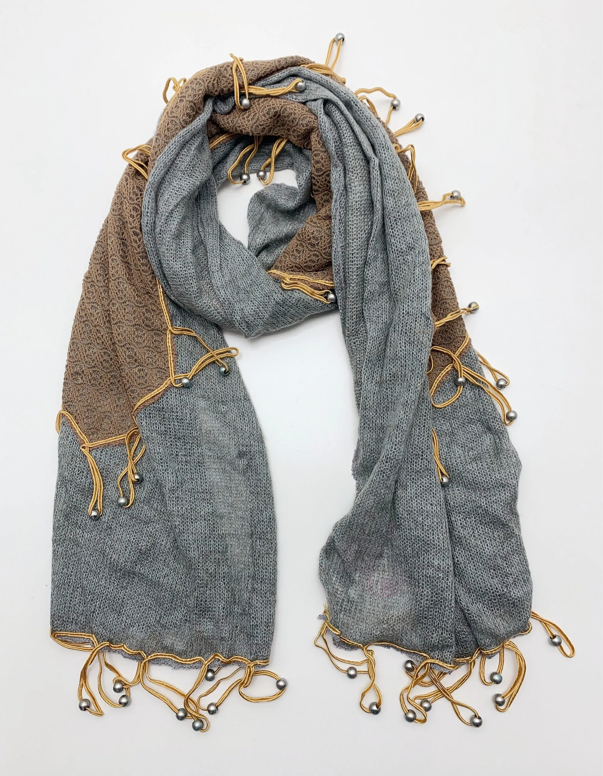 JC021804 Peal Fringe Scarf