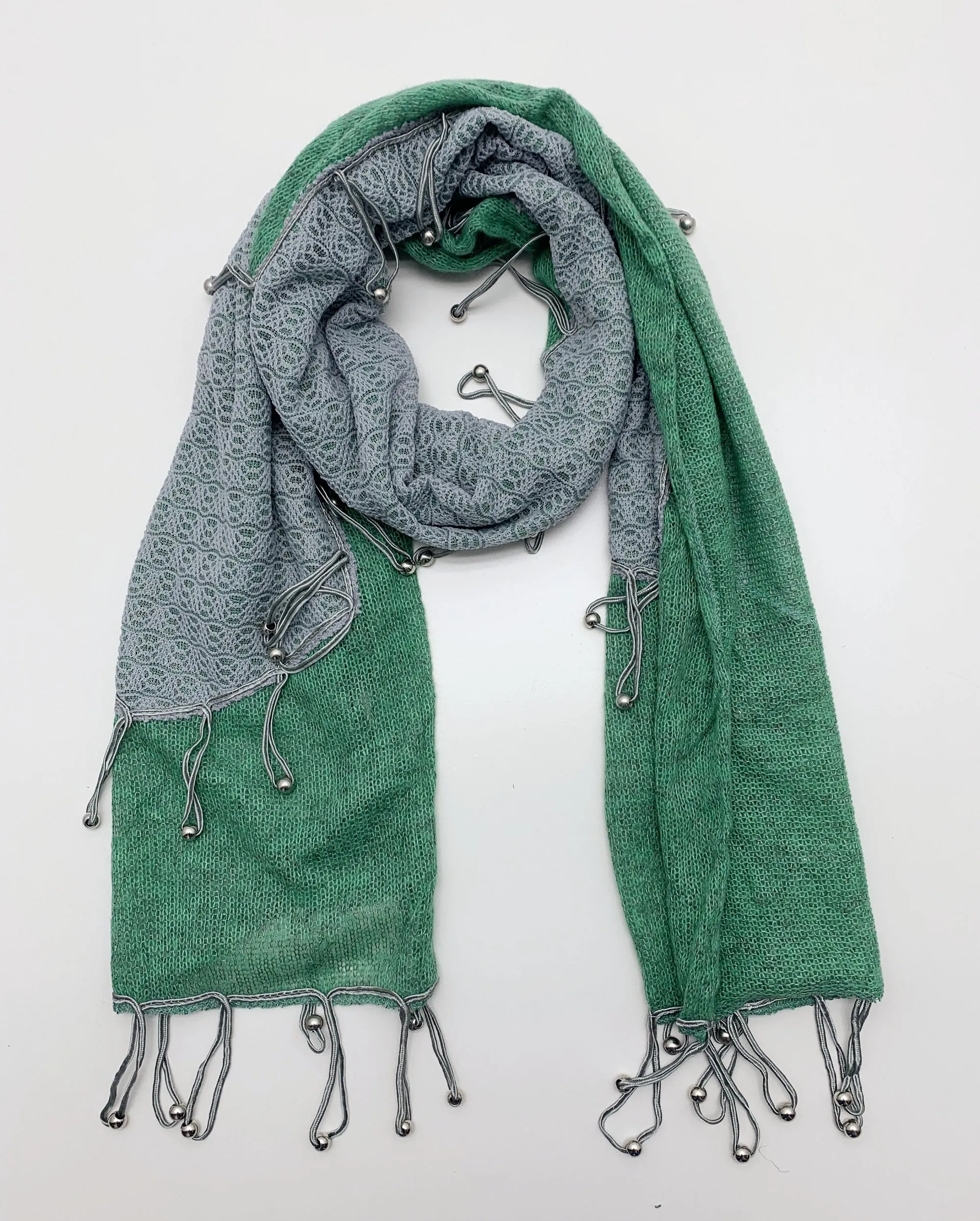 JC021804 Peal Fringe Scarf