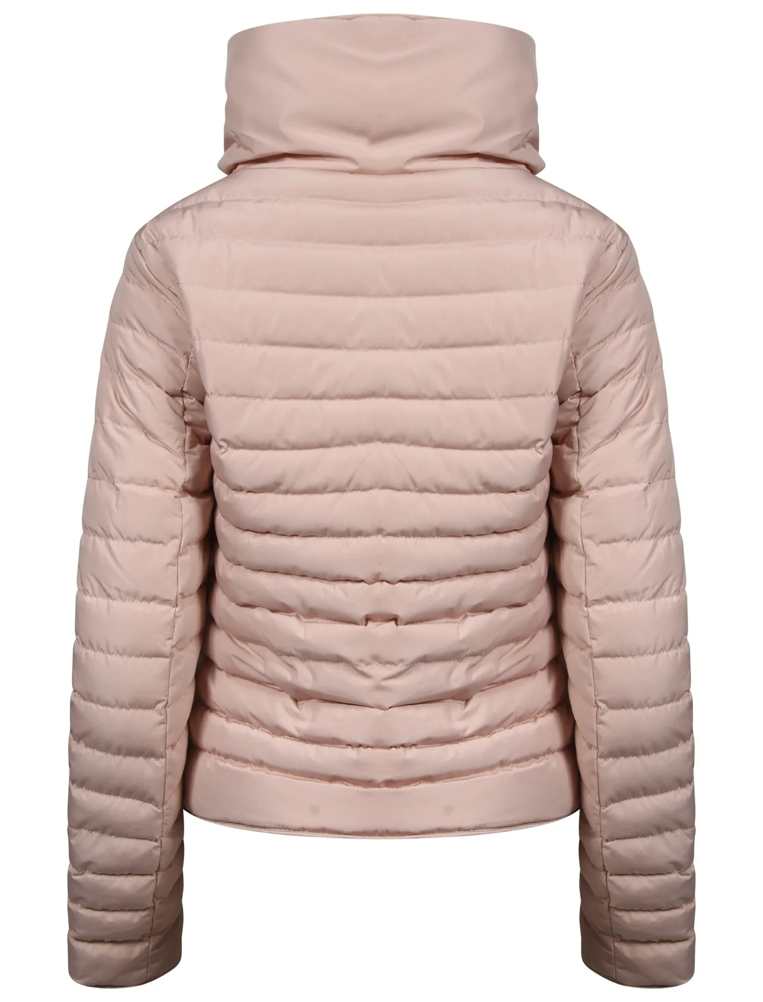 Jenny Funnel Neck Quilted Jacket in Blush Pink - Tokyo Laundry