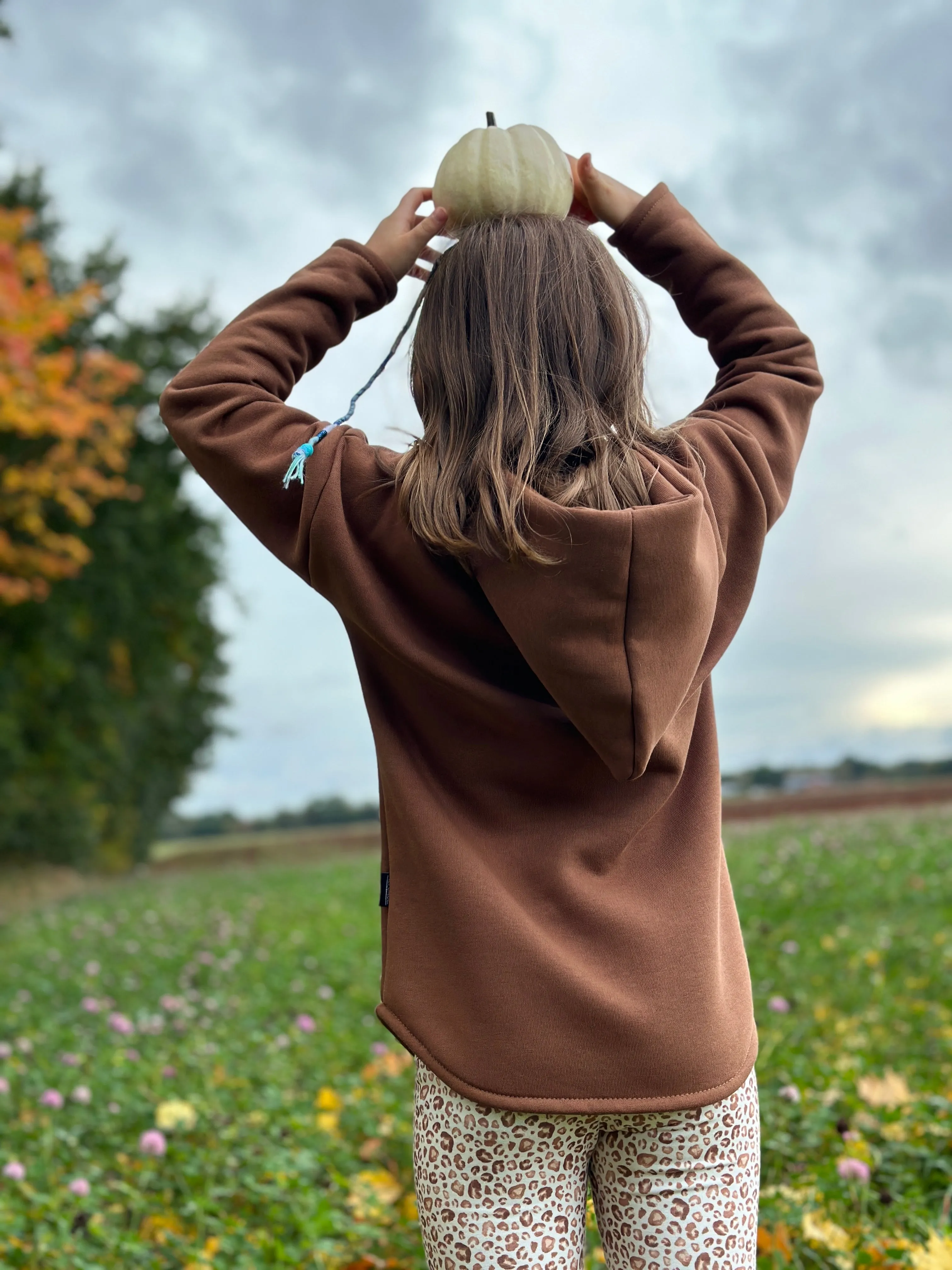 Kuschel Sweat-Hoodie - Kastanie