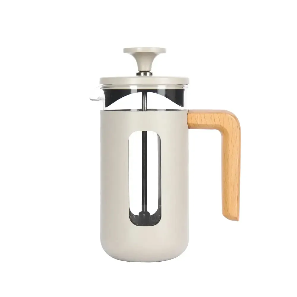 LA CAFETIERE 3 CUP CAFETIERE LATTE WOOD HANDLE