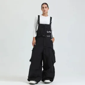 Men Unique Baggy Snowboard Bibs Trousers One-piece Ski Overalls Pants